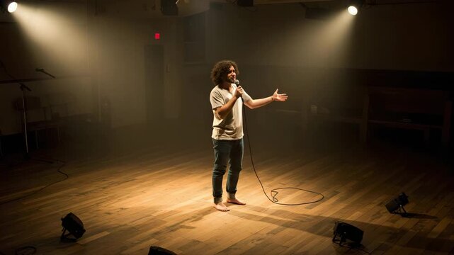 Stand-Up Debut on an Empty Stage