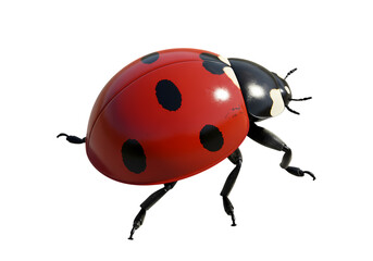 Vibrant ladybug macro detail, nature's tiny wonder