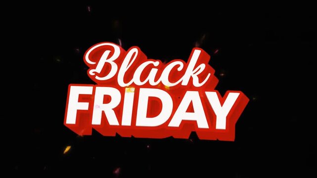 Red Black friday sale text
