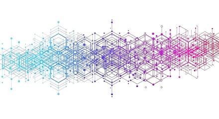Naklejka premium Blue and purple gradient digital communication concept