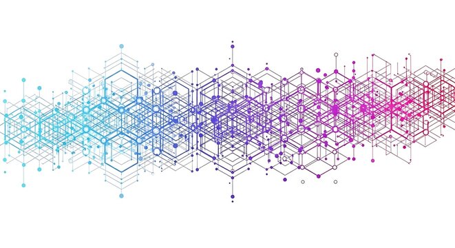 Blue and purple gradient digital communication concept