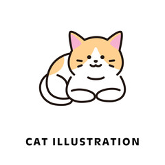 座ってる猫のアイコンイラスト