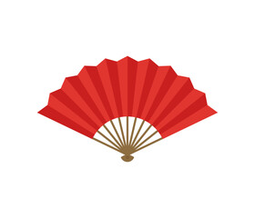赤扇子,フラットイラスト