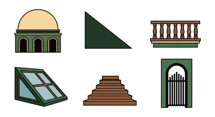 Unique architectural elements for design projects, construction ideas