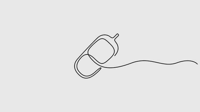Sugar meter continuous one line drawing animation. Single line drawing of blood glucose meter test illustration. Glucometer pharmacy equipment animation video