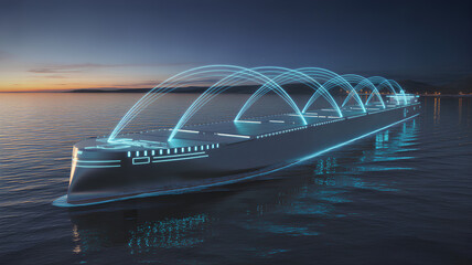 Innovative 5G technology enhances ocean network, connecting vessels seamlessly in IoT ecosystem, creating smarter maritime future