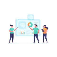 business people with social network icon