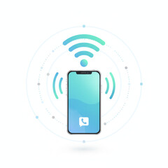 mobile phone with communication icon