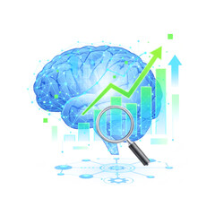 human brain with blue colour