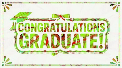 Celebrate graduation with this vibrant and colorful tunnel video loop that creates an exciting viewing experience for any occasion