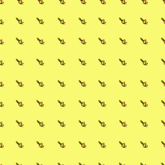 Watercolor seamless pattern with berries on a yellow background. Design with red berries. Design for paper, background, menu, poster, textile, wallpaper, business cards.