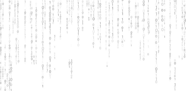 Digital Binary Rain Background  Falling 0, 1 Code Stream