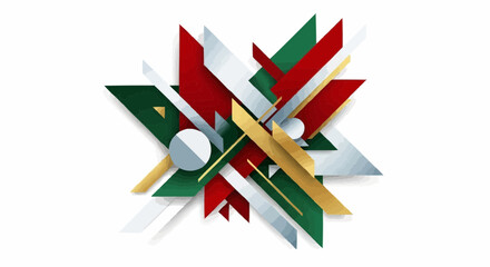Abstract geometric Christmas star composition vector illustration for the winter holiday season