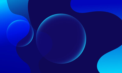Dynamic Blue Flowing Shapes  Technology Presentation Background