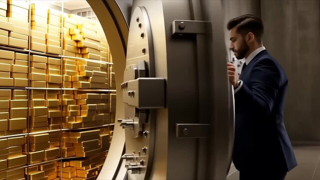 Access to Wealth: AI Generated Footage of Bank Vault Interior