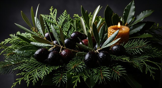 Gaudete Sunday Wreath Advent Candle Olive Branches Evergreen Rejoicing Third Sunday of Advent Tradition