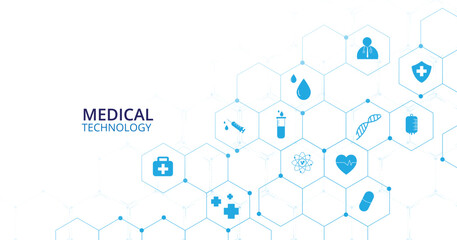 Health care concept.Medical technology network design.Icon medical network connection with modern on a white background.	