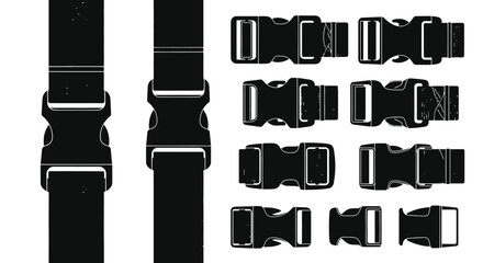 Black buckle collection perfect for your gear and outdoor equipment needs