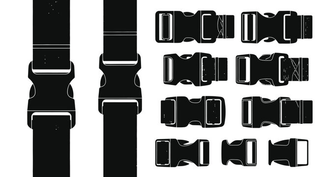 Black buckle collection perfect for your gear and outdoor equipment needs