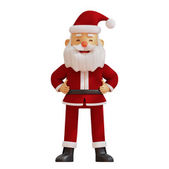 3D Santa Claus Standing Confident Pose