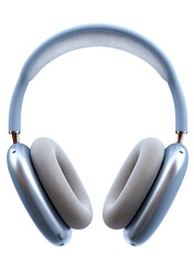Blue Air Pods Max Headphones isolated on a transparent background