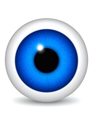 Digitally created close-up of a blue eye with realistic details