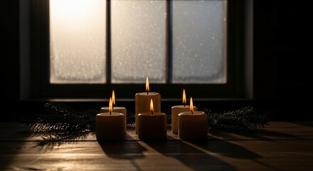 Gaudete Sunday Candles Advent Wreath Joyful Third Sunday of Advent Religious Celebration Image