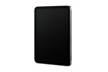 Modern smartphone with blank dark screen for app ad mockup, showcasing cutting-edge mobile communication technology