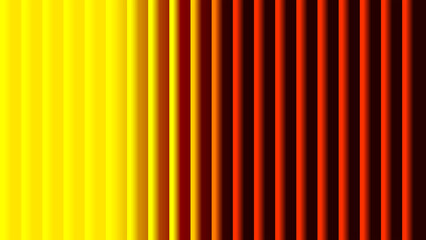 Abstract color vertical gradient stripes blending from bright yellow to deep red and dark tones