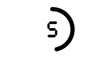 10 second countdown timer animation with circle line element
