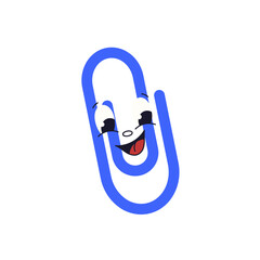 Retro Cartoon Paperclip Character