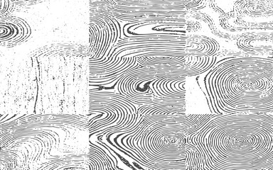 Mixed hand drawn crosshatch textures pack with lines swirls dots drops and fingerprint patterns.