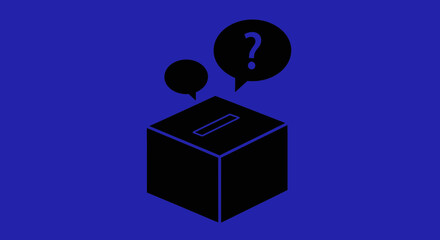 Election voting box question mark concept vector illustration