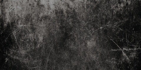 Abstract black and gray vintage background for overlay featuring authentic scratches and subtle stains on a black to gray gradient background.