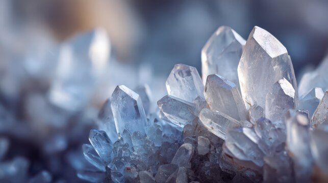 Prismatic quartz crystal mosaic with sparkling facets as a versatile background - Powered by Adobe