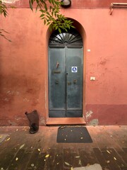 old door in a stone wall