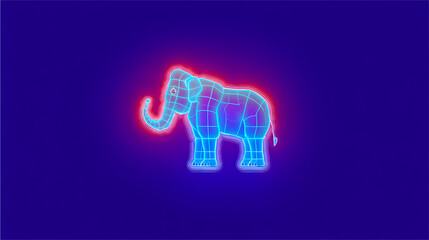projection of mammoths in the museum AI generated