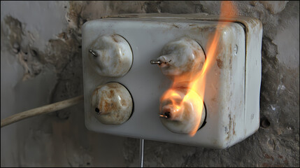 fire due to a socket AI generated