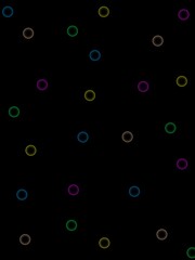 Stylish dots with glowing colors on black background. Modern abstract illustration suitable for luxury, festive, or futuristic design themes