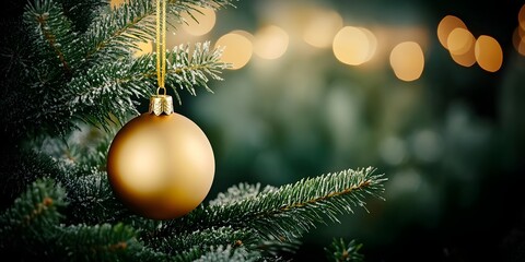 Christmas wallpaper with decorative ball.