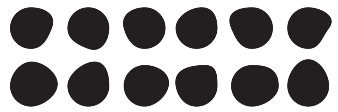 Organic shape liquid blob and irregular form in vibrant color. Abstract vector design. Trendy, modern splashes and fluid figures. Unique geometric style. Summer, autumn, interior fashion 