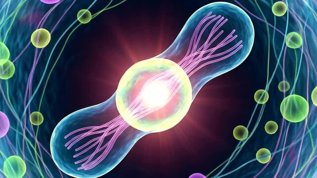 Cell Division Process - A Detailed Visual Representation of Mitosis.