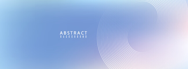 Abstract circle lines on light blue background. Geometric stripe line art design for poster, brochure, cover, website, header, web banner. vector illustration