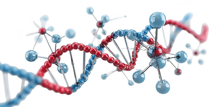 DNA molecule spiral. 3d illustration deoxyribonucleic acid, gene, spiral, genetic, reproduction, strand, molecular