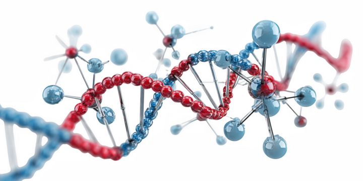DNA molecule spiral. 3d illustration deoxyribonucleic acid, gene, spiral, genetic, reproduction, strand, molecular