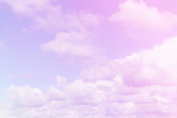 Sky and clouds in pastel tones.