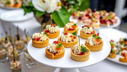 Elegant Catering Display - Exquisite Appetizers for Special Events.