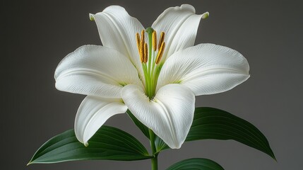 Fototapeta premium Close-up of a pristine white lily