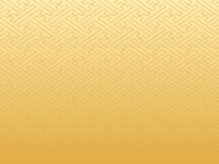 和風背景素材　金色の紗綾形模様　グラデーション