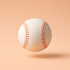 Stylized Retro 1950s Sports Coupe in Coral-Pink on Pastel Background